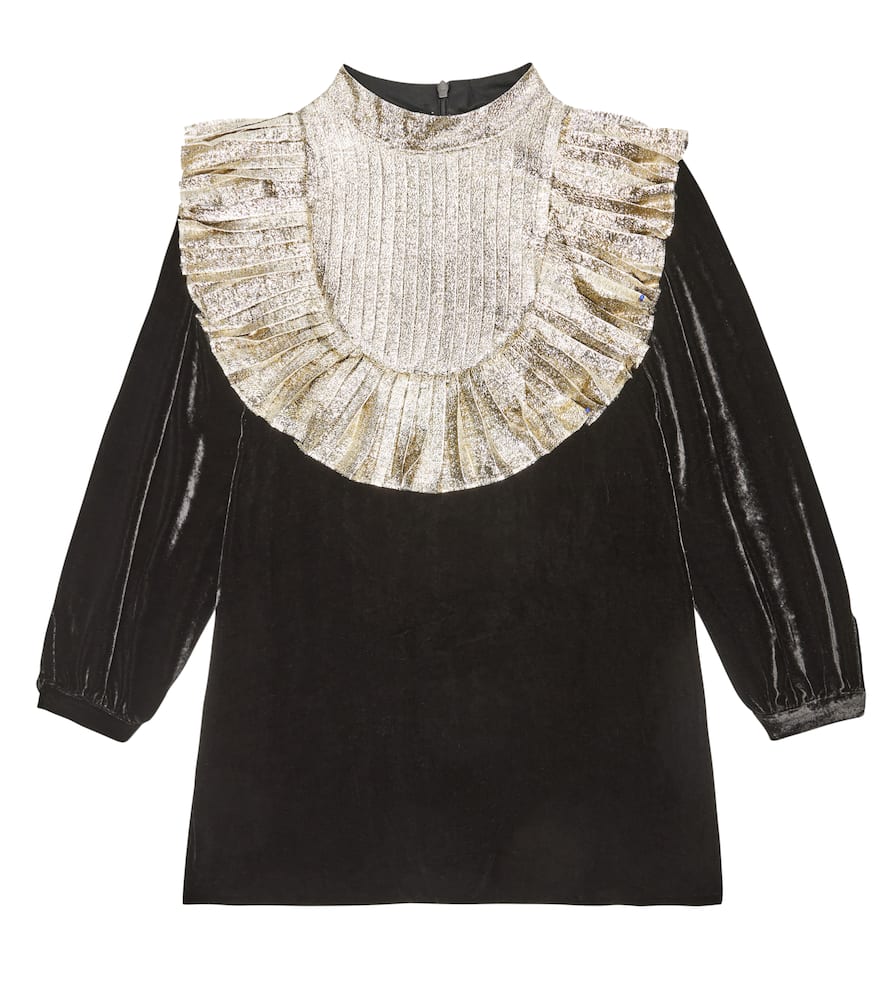 Stella McCartney Kids Mock-neck velvet dress
