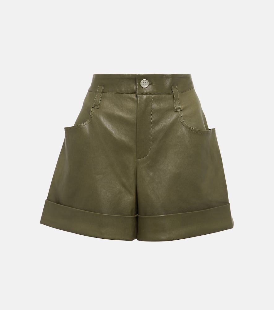 Stouls Tuco high-rise leather shorts