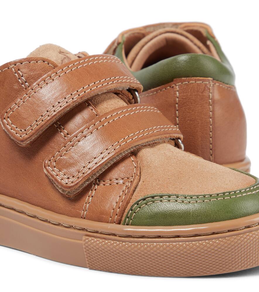 Petit Nord Leather Sneakers In Block Latte