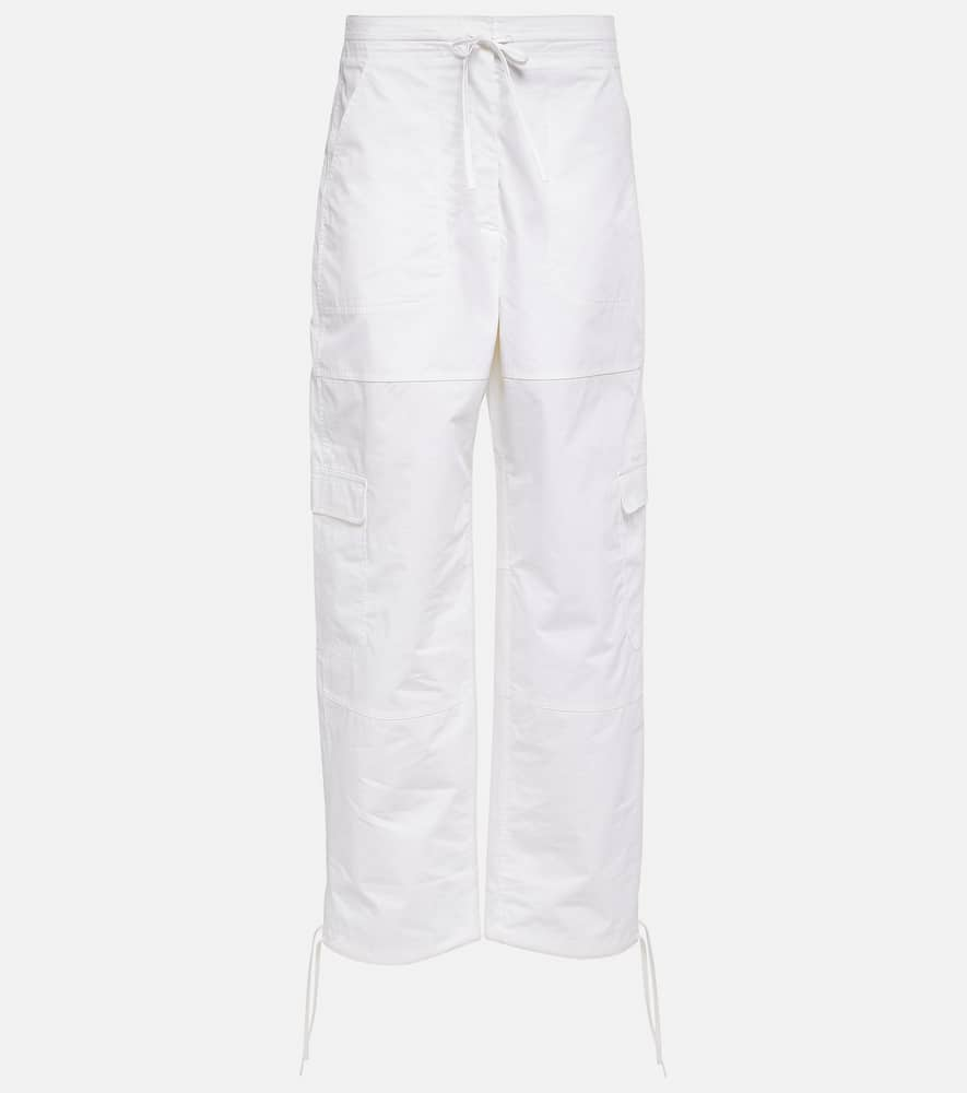 Shop Totême Cargo Cotton Pants In White