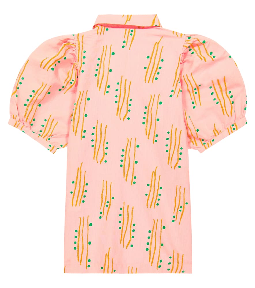 The Animals Observatory Mouse Linen And Cotton Dress In Pink
