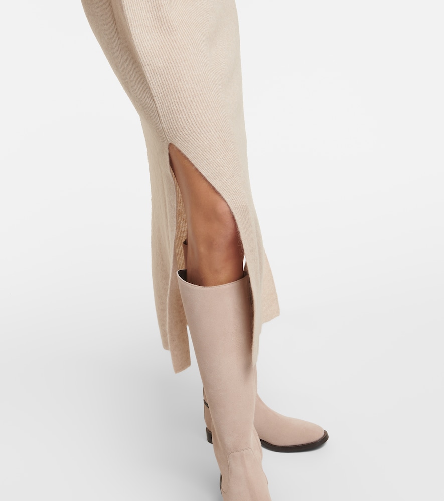  Brunello Cucinelli Brunello Cucinelli Midikleid Aus Alpakawolle Und Baumwolle 