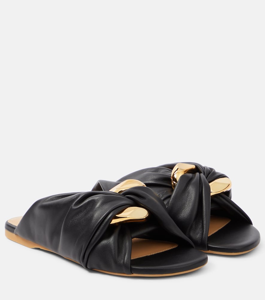 JW Anderson Corner leather slides