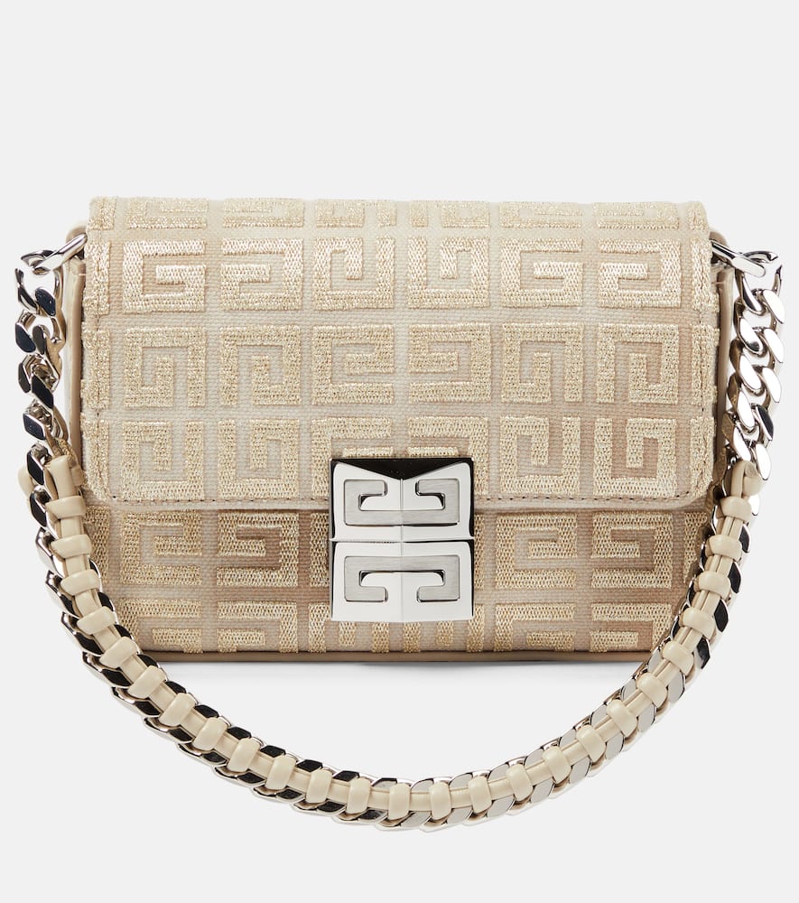 Givenchy Small 4g Canvas Crossbody Bag In Gold