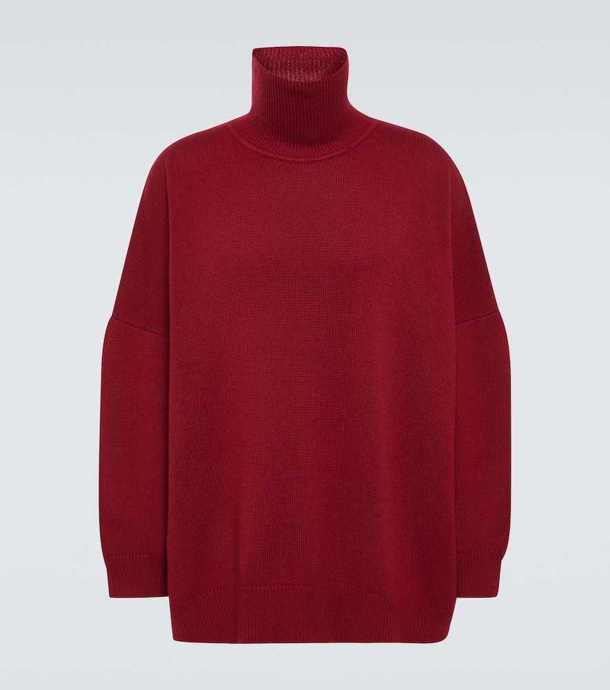 Shop The Row Vinicius Cashmere Turtleneck Sweater In Burgundy