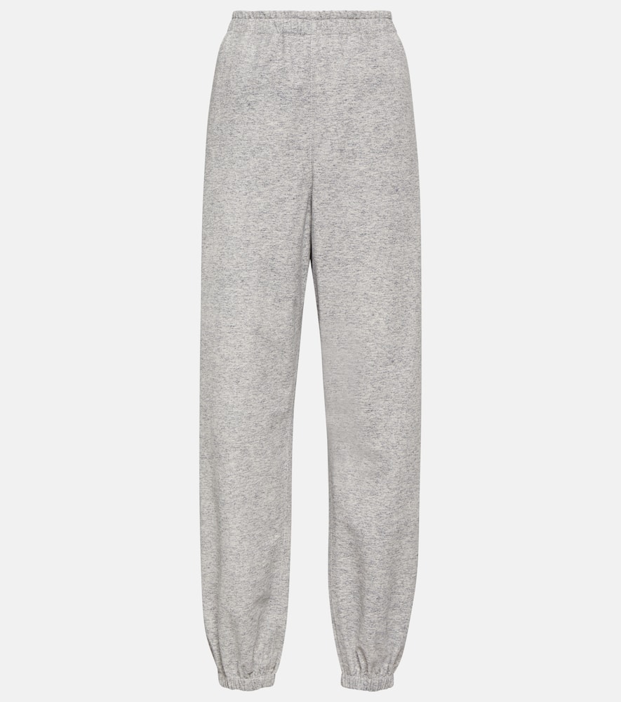 Trompe l'ail leather sweatpants