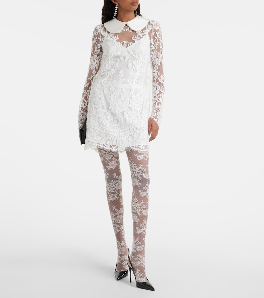  Dolce&gabbana Dolce&gabbana Lace And Satin Minidress 