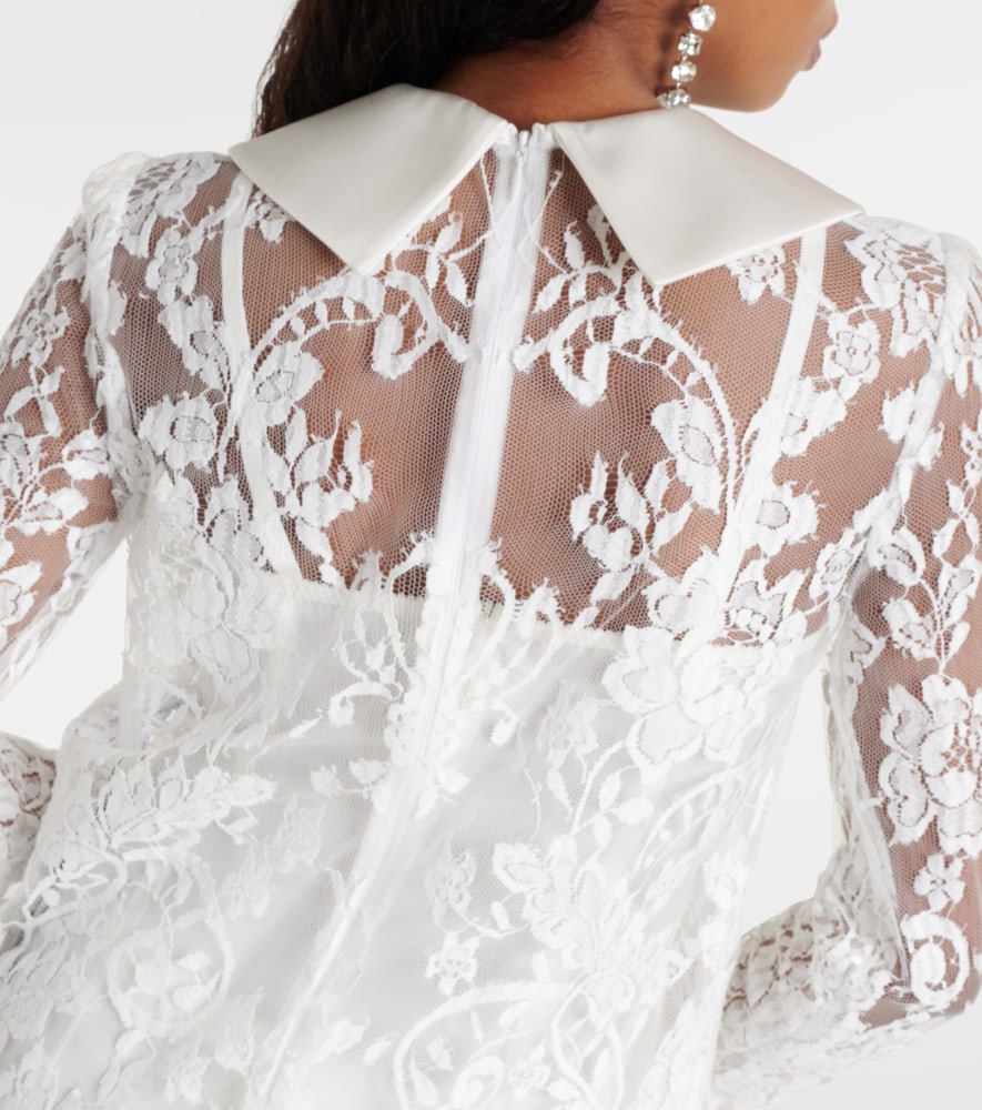  Dolce&gabbana Dolce&gabbana Lace And Satin Minidress 