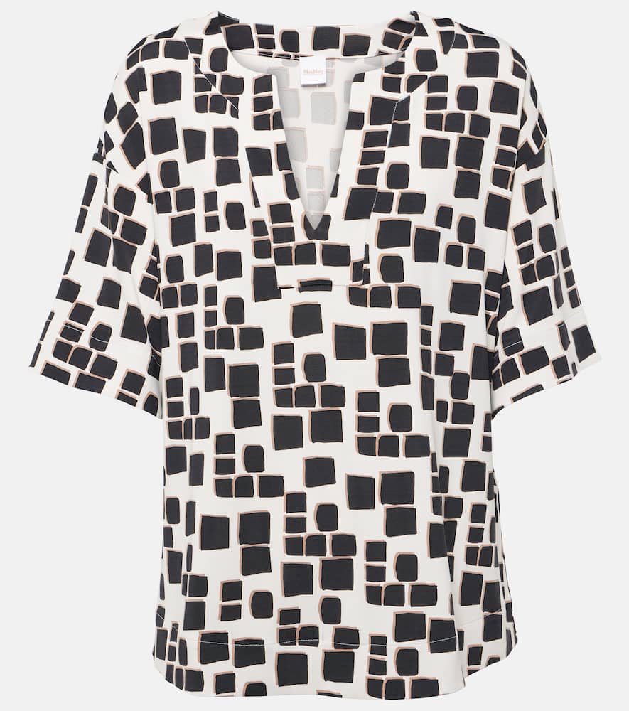 Max Mara Siberia printed jersey top