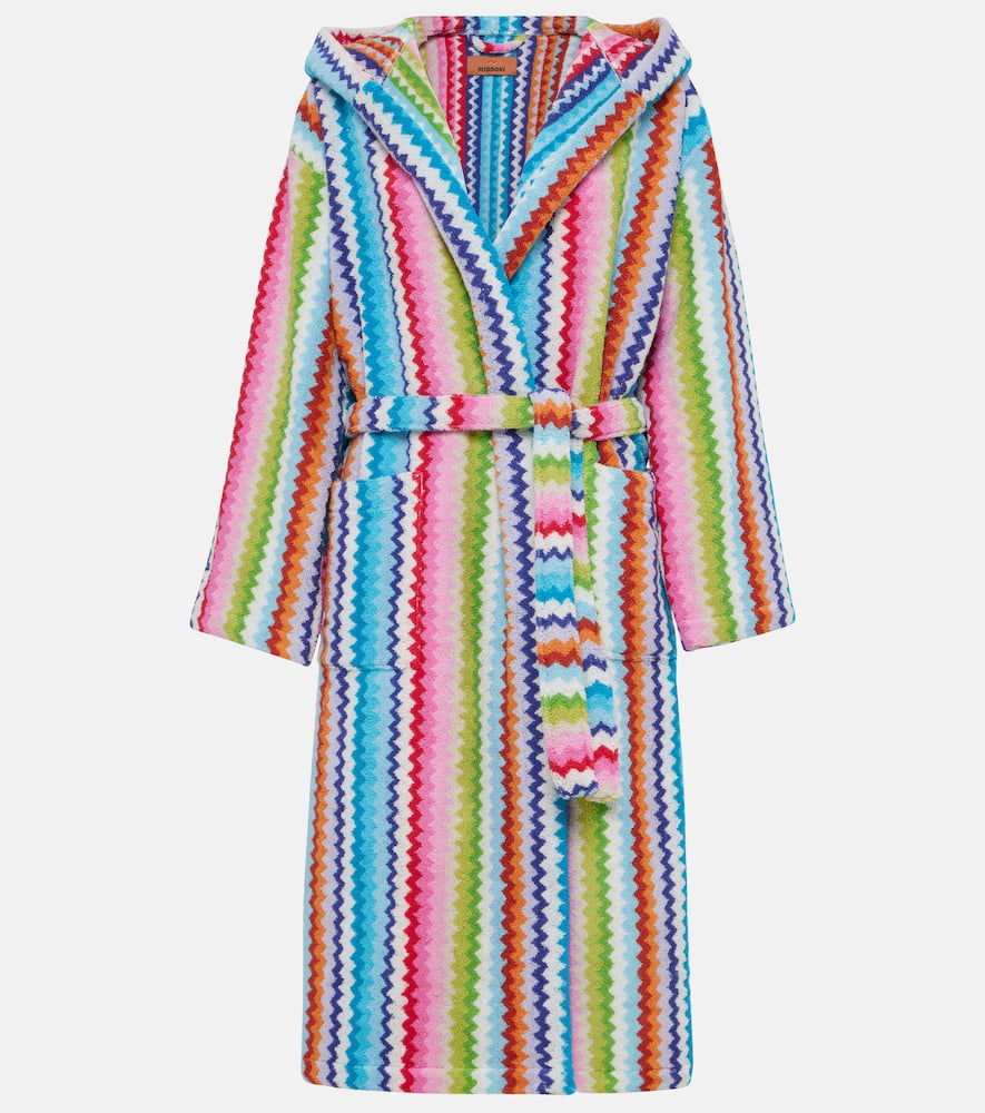 Missoni Riverbero Zigzag cotton terry bathrobe