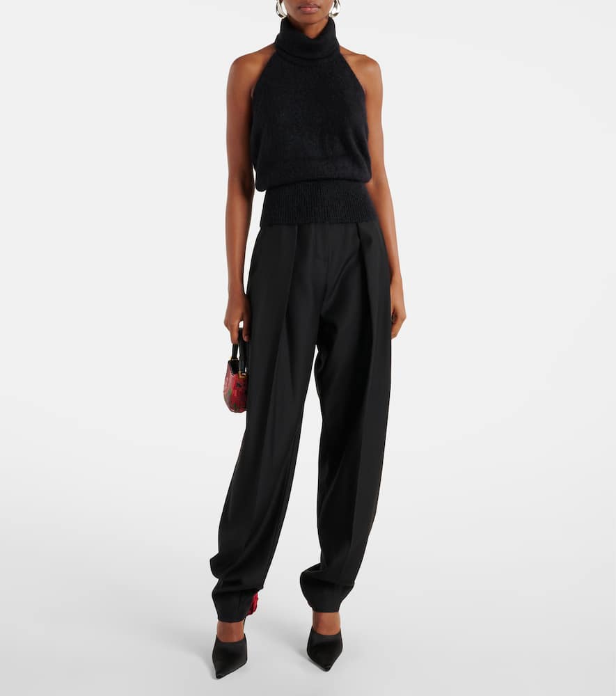 Magda Butrym High-neck Top In Black