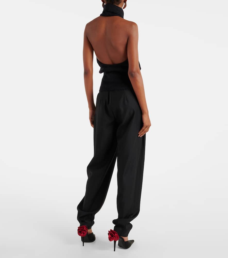 Magda Butrym High-neck Top In Black