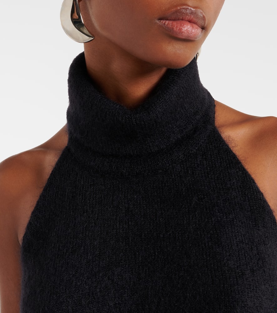 Magda Butrym High-neck Top In Black