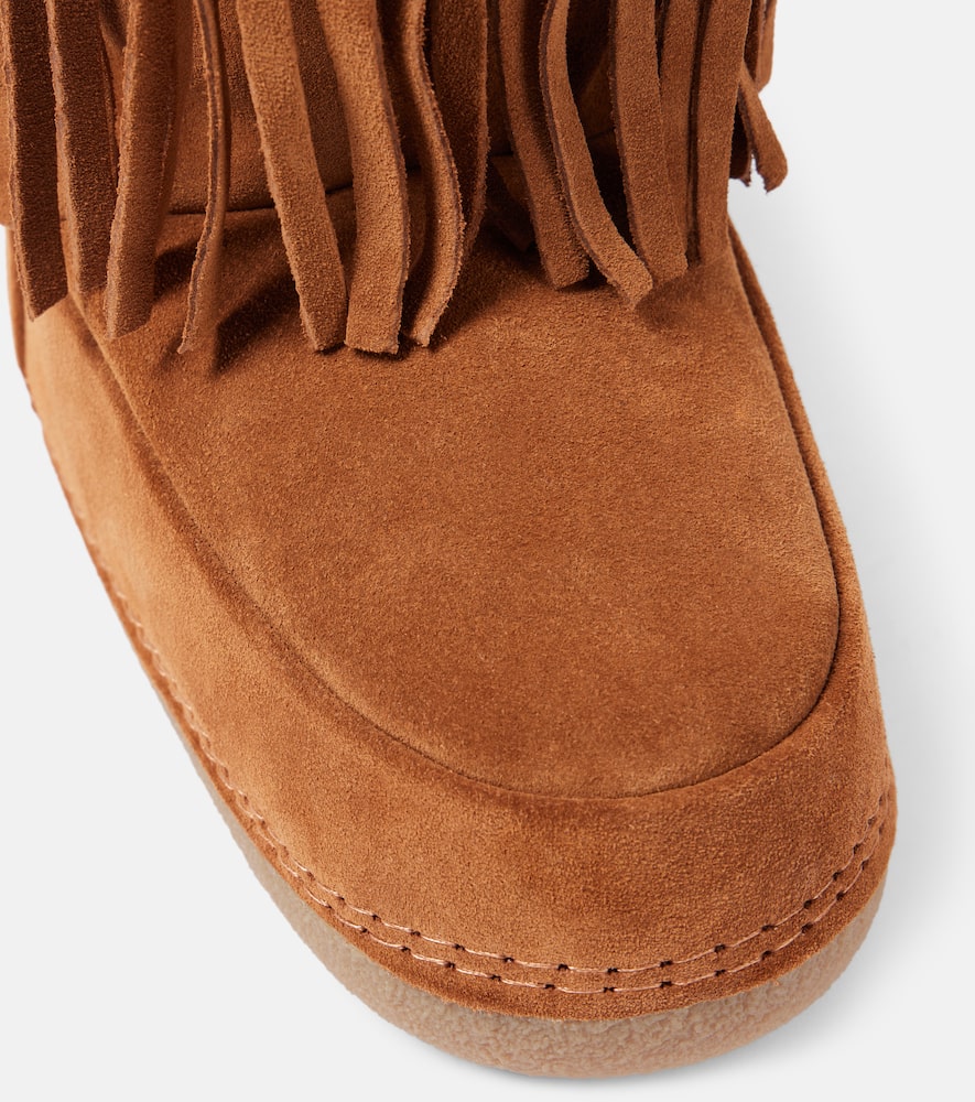 Inuikii Cowboy Fringes Suede Snow Boots In Braun