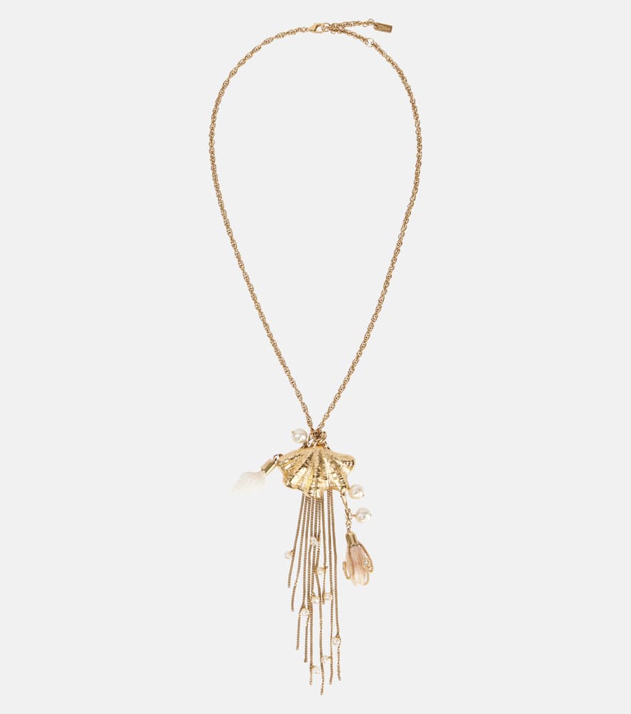 Chloé Chloé Shells embellished pendant necklace