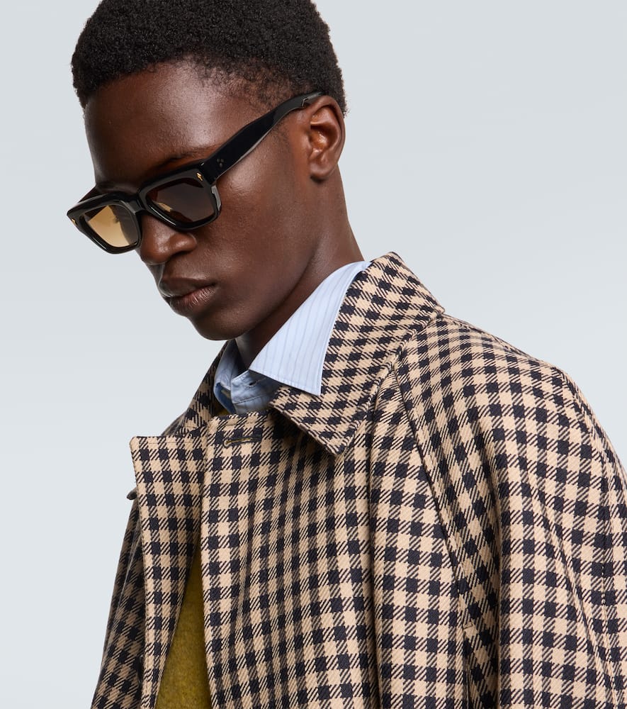 Jacques Marie Mage Fellini Square Sunglasses In Brown