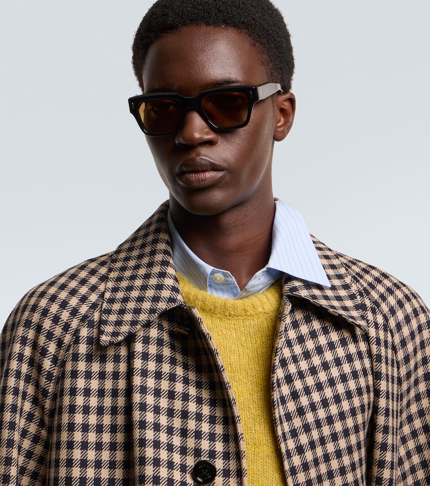 Jacques Marie Mage Fellini Square Sunglasses In Brown