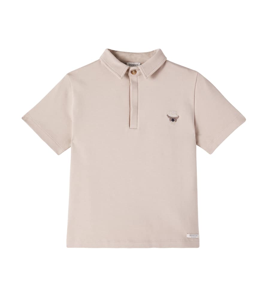Donsje Wouti Cotton-blend Polo Shirt In Beige