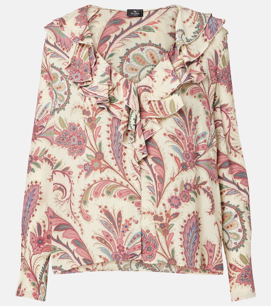 ETRO Etro Printed ruffled blouse　エトロ プリント フリル ブラウス