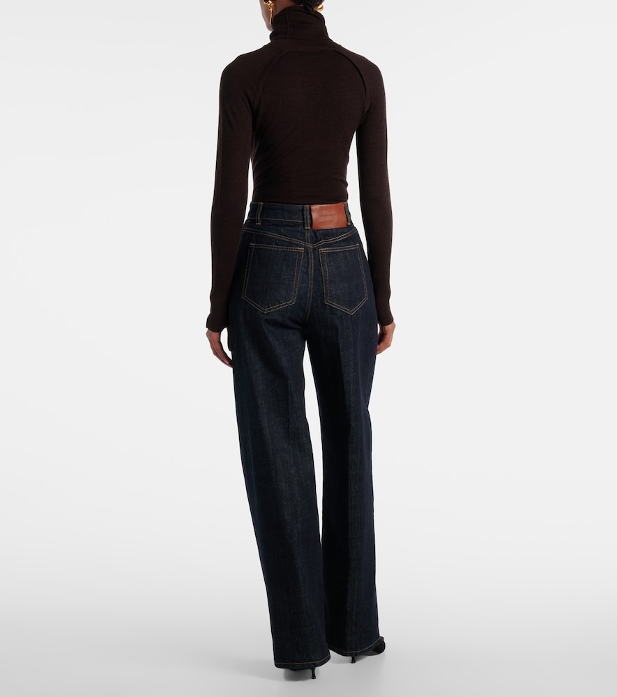  Victoria Beckham Victoria Beckham Jeans Rectos De Tiro Alto 