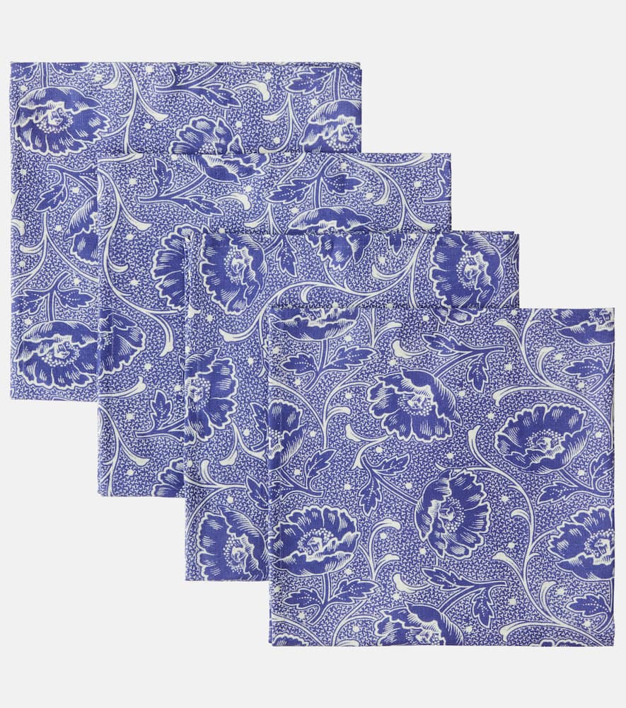Cabana Toscana Set Of 4 Linen Napkins In Multi