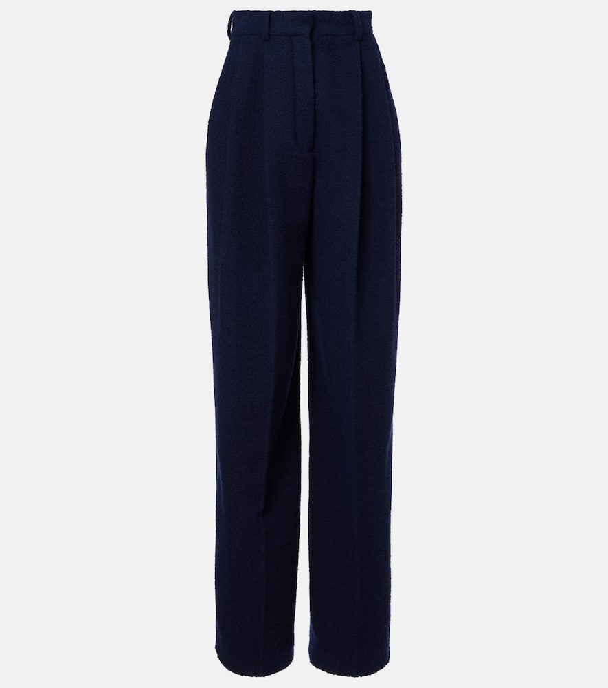 Loro Piana Kurt High-rise Wide-leg Pants In Blue