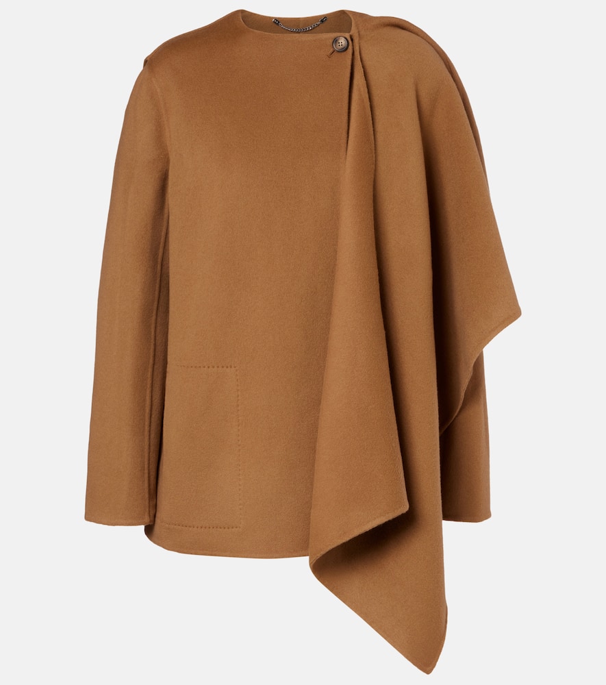 Altuzarra Dak Caped Wool-blend Coat In Brown
