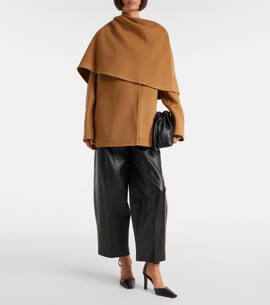 Altuzarra Dak Caped Wool-blend Coat In Brown