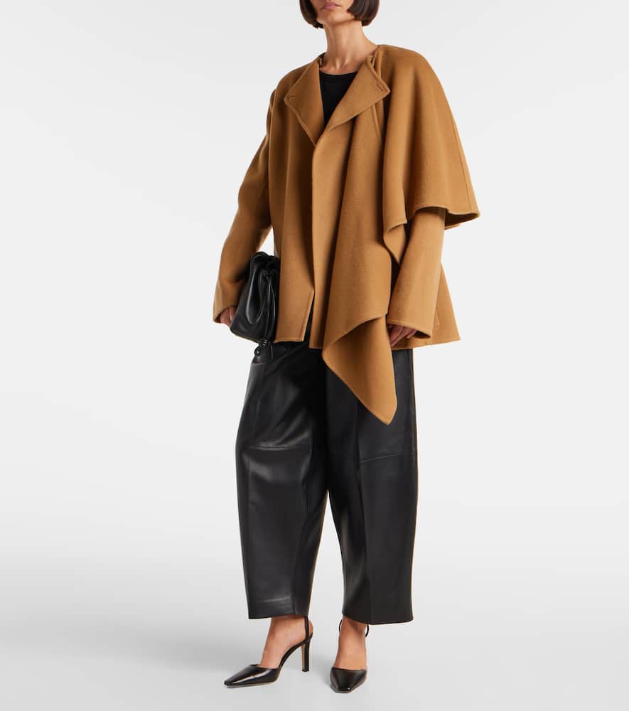Altuzarra Dak Caped Wool-blend Coat In Brown