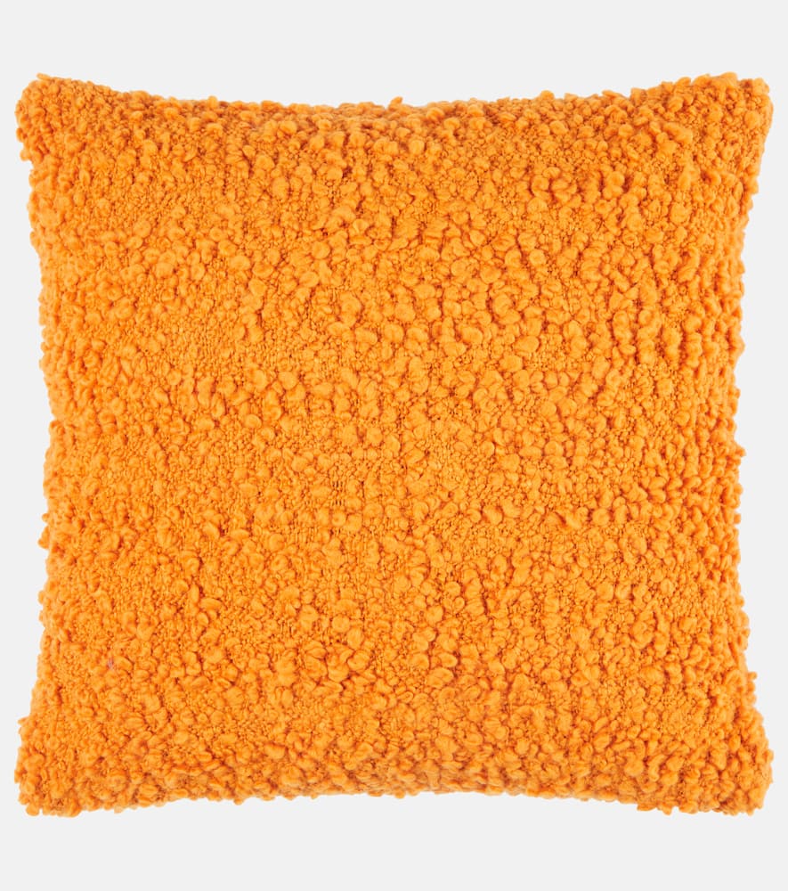 Tom Dixon Bobble Bouclé Cushion In Orange