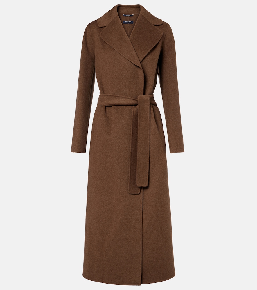 'S Max Mara Women's Brown Poldo Virgin Wool Wrap Coat UK Size 16 - Mytheresa