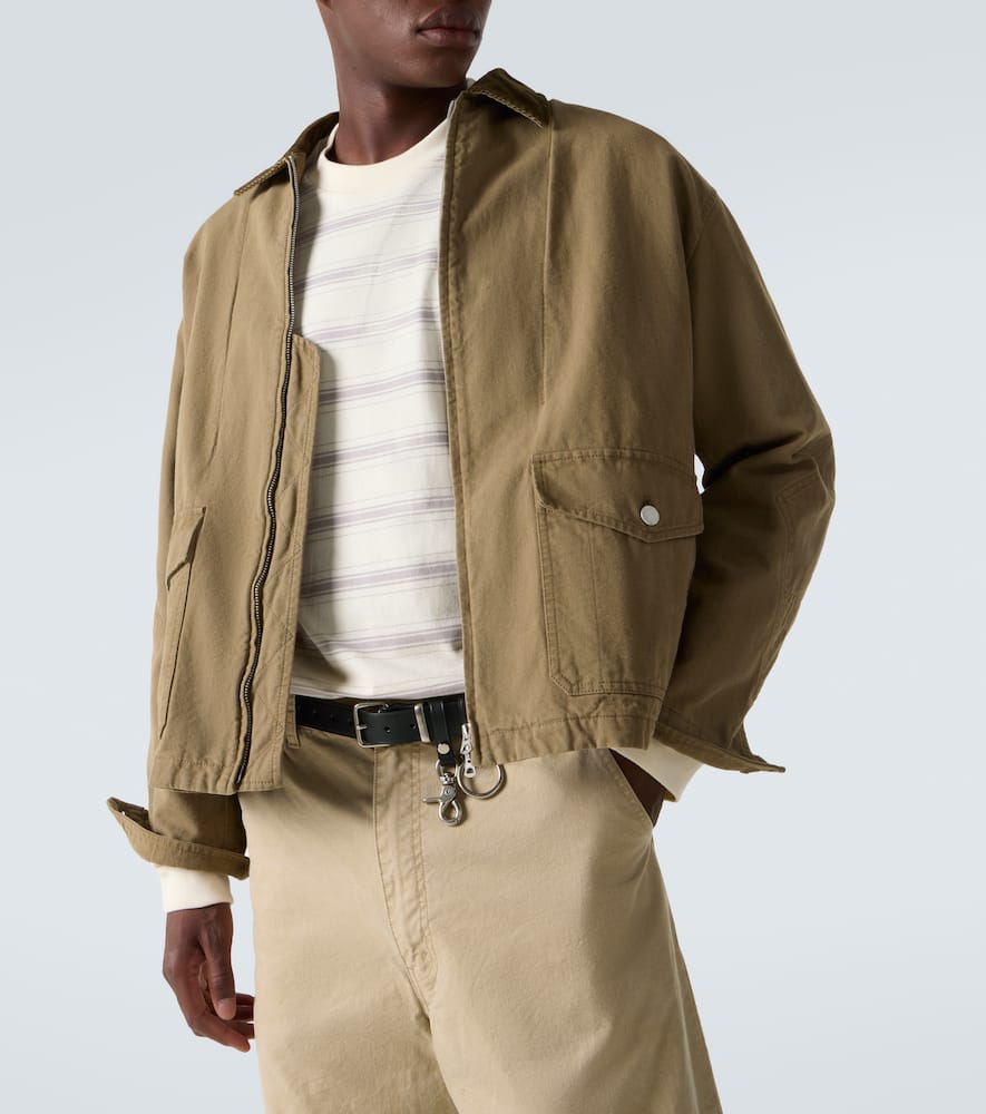 Comme Des Garçons Homme Deux Comme Des Garçons Homme Corduroy-trimmed Cotton Jacket In Brown