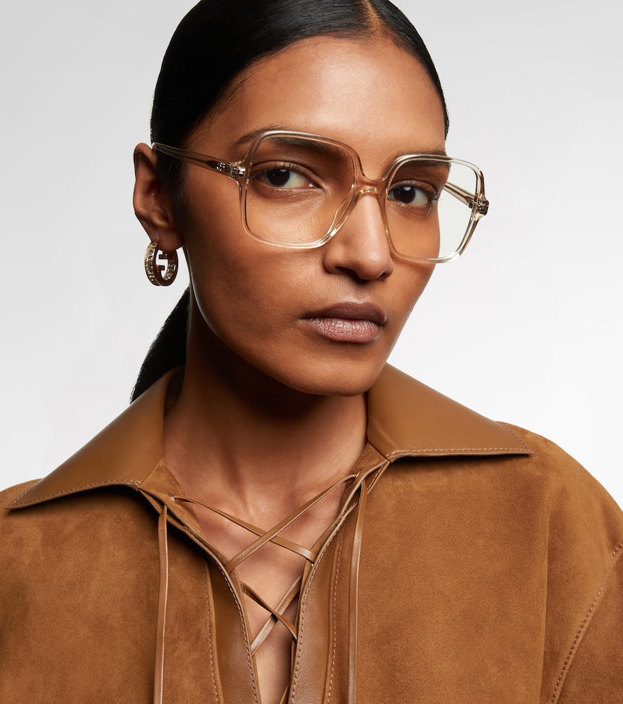 Gucci Optical Native Gg Square Sunglasses In Yellow