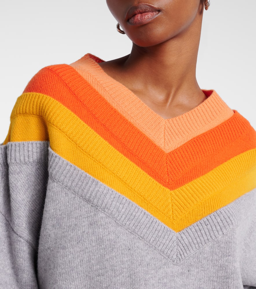 Loewe Layered Wool-blend Sweater In Gray