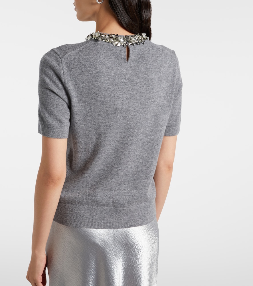  Tory Burch Tory Burch Embellished Wool And Cashmere Top 