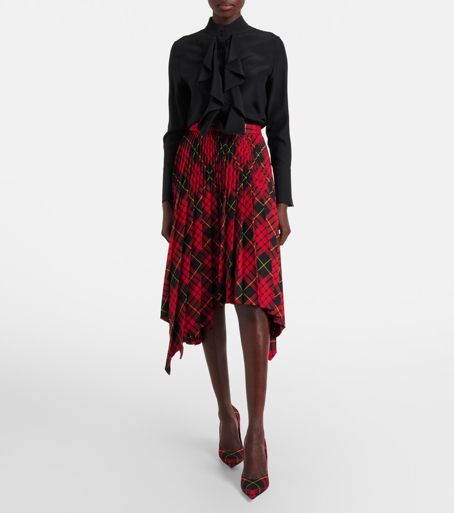 McQueen MacQueen Tartan pleated midi skirt