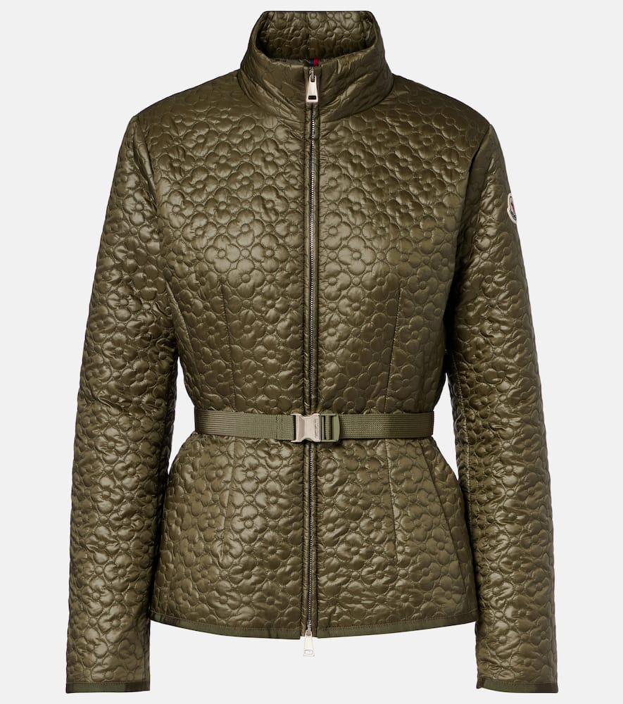 Moncler Geranium Quilted Down Jacket In Green