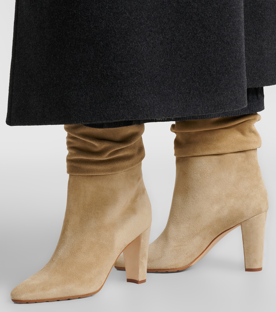 Manolo Blahnik Calasso 90 draped suede ankle boots