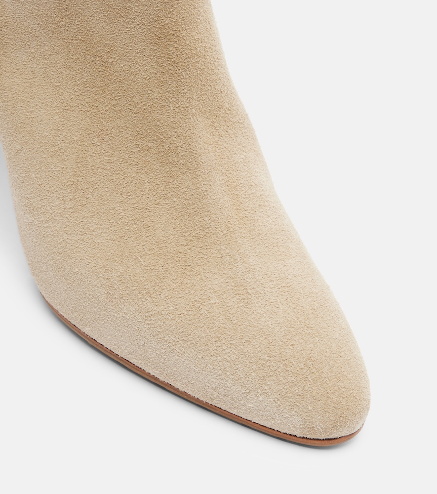  Manolo Blahnik Manolo Blahnik Calasso 90 Draped Suede Ankle Boots 