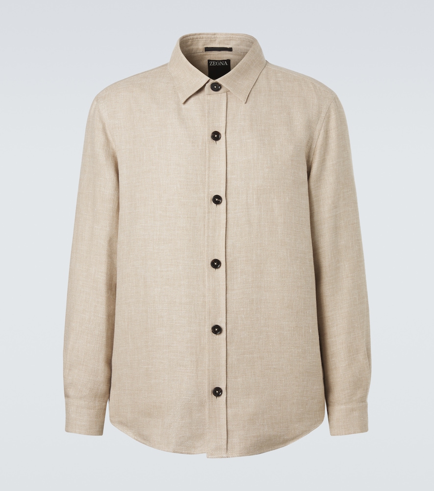 Zegna Cashmere, linen, and silk overshirt