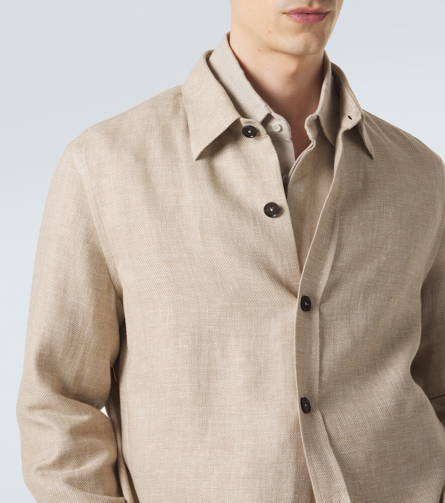 Cashmere, Linen, And Silk Overshirt