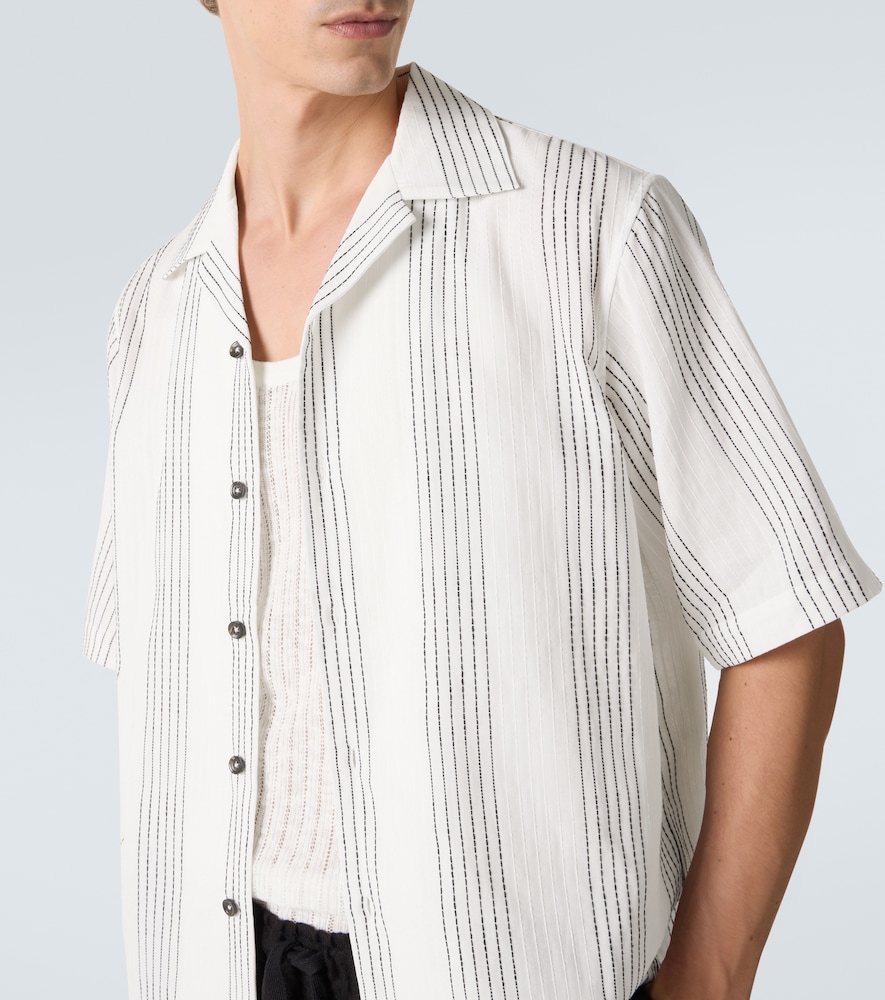  Commas Commas Camisa Bowling Textured De Algodón A Rayas 