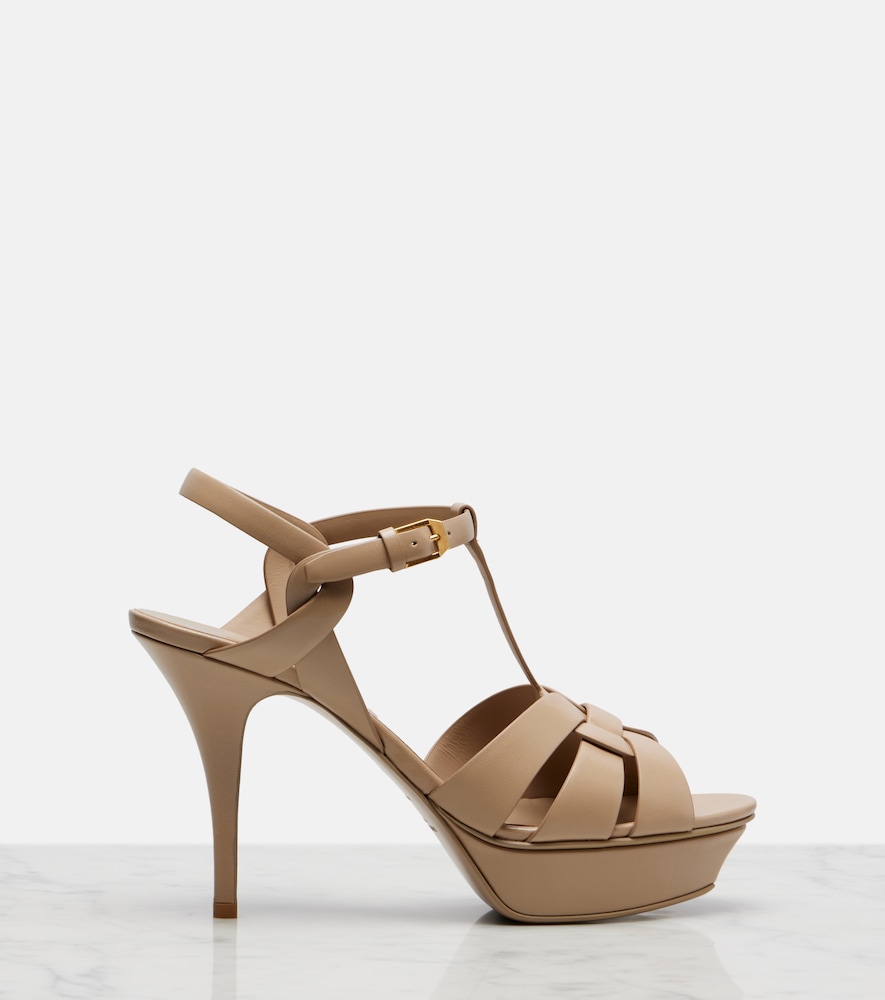  Saint Laurent Saint Laurent Plateausandalen Tribute 105 Aus Leder 