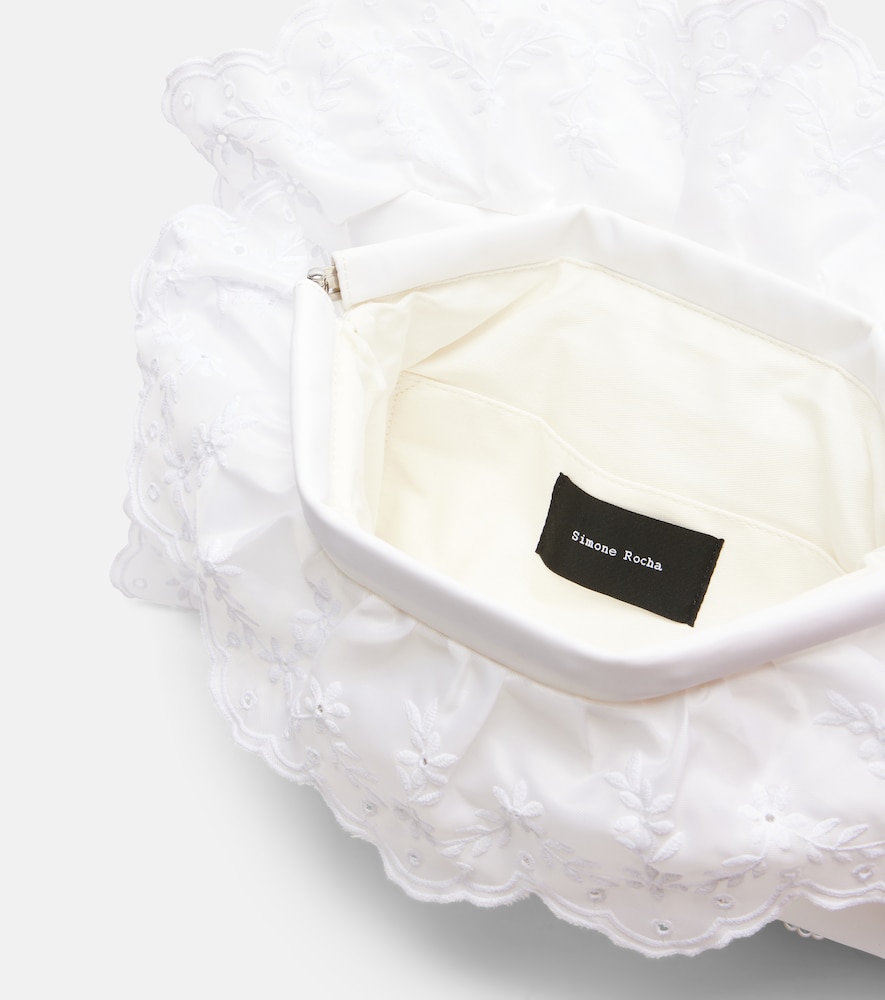  Simone Rocha Simone Rocha Pillowcase Embellished Ruffled Clutch 