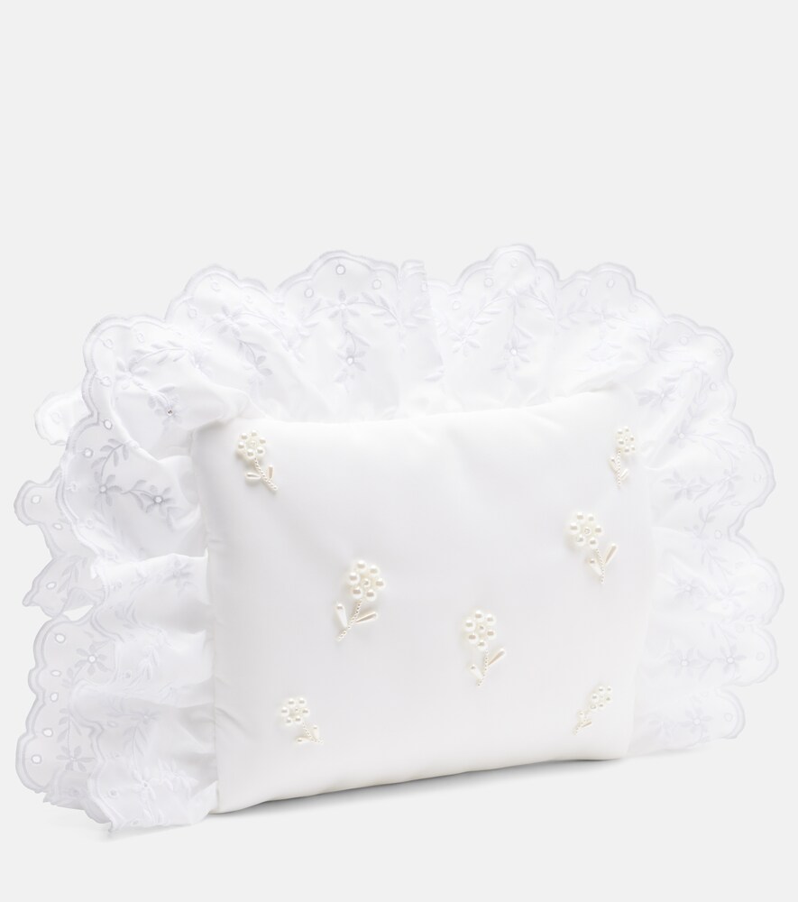  Simone Rocha Simone Rocha Pillowcase Embellished Ruffled Clutch 