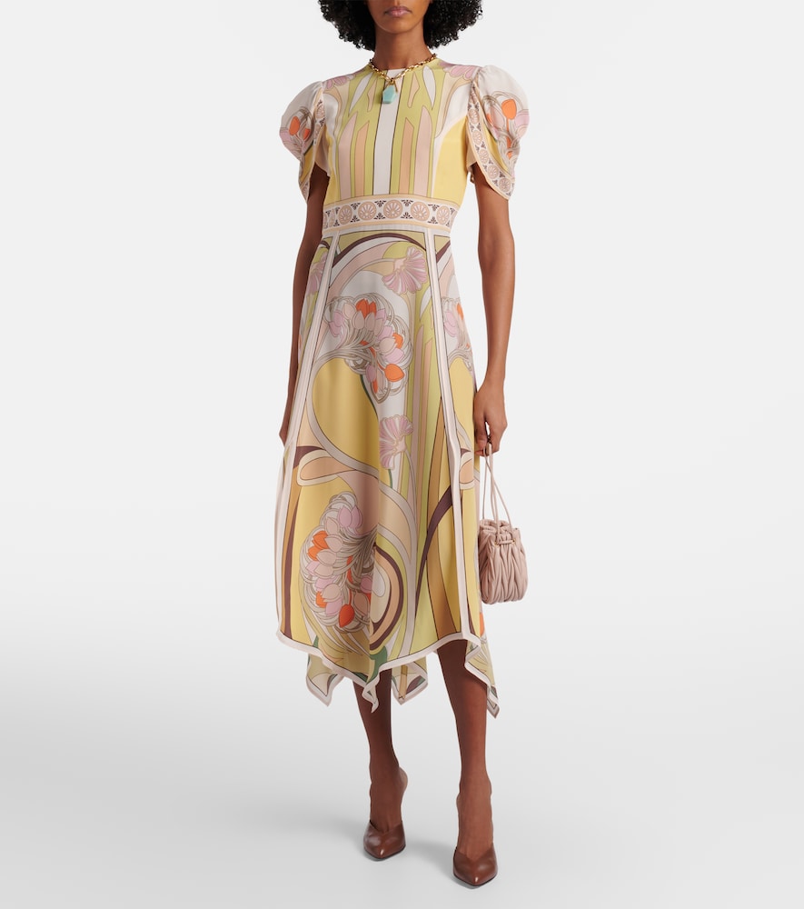 La DoubleJ Cherie floral silk midi dress