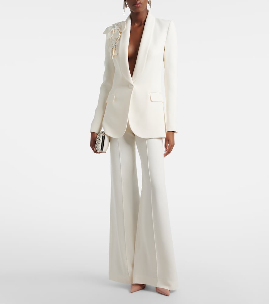 Elie Saab High-rise cady wide-leg pants