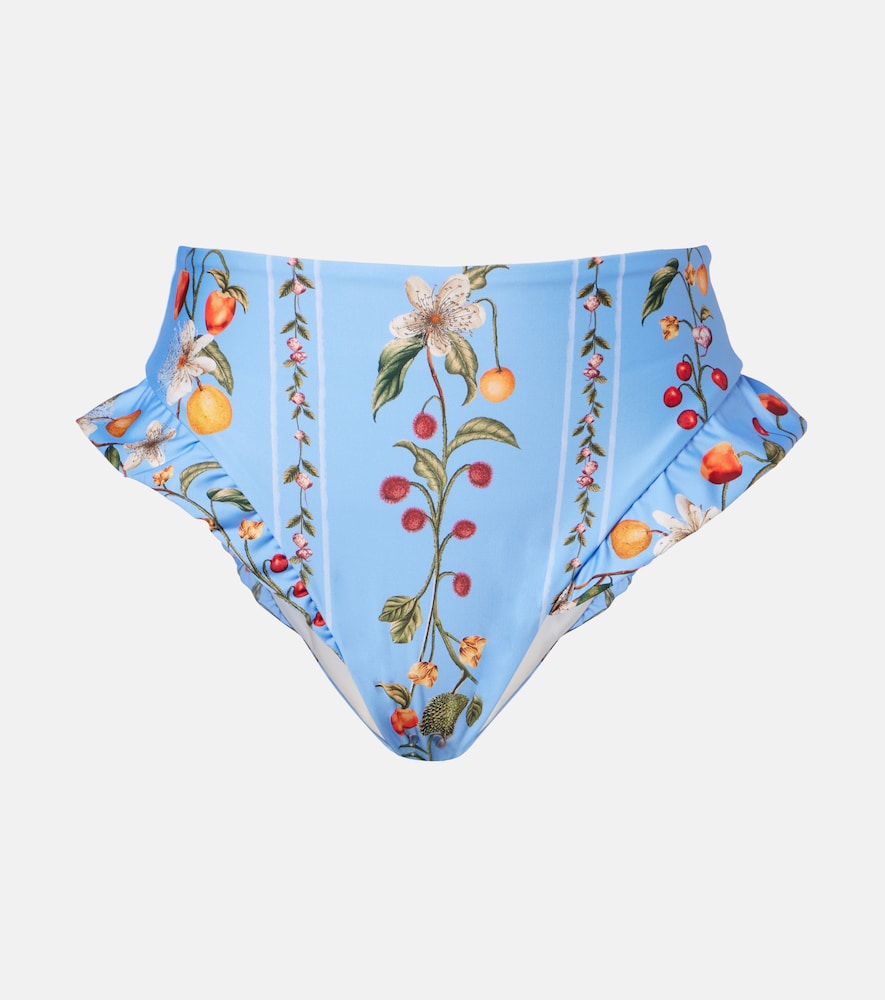 Agua by Agua Bendita Jengibre printed ruffled bikini bottoms