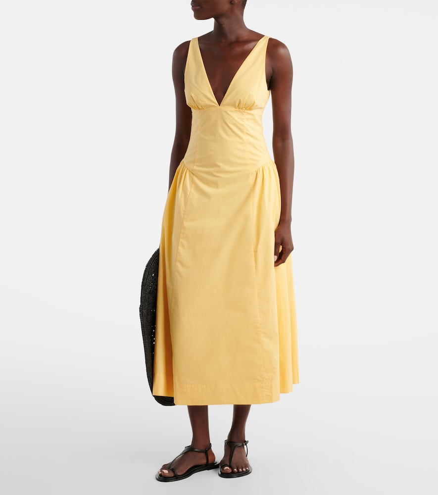 Posse Lindie cotton poplin midi dress