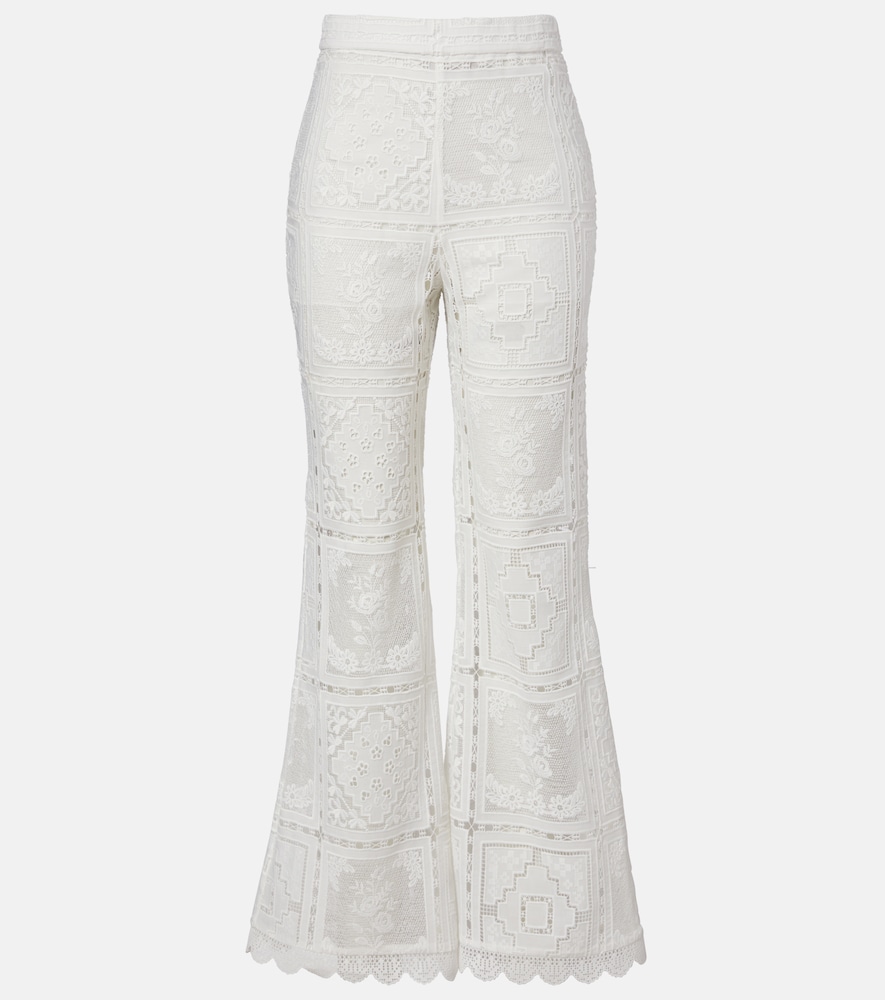 Zimmermann Floral lace flared pants